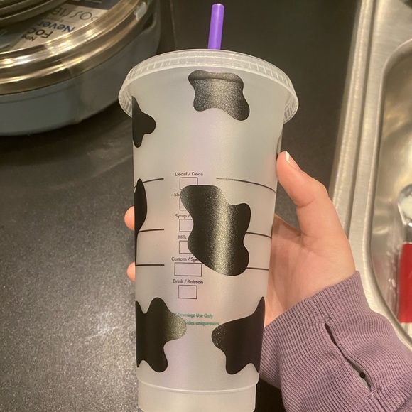Custom Starbucks cow print cup - Picture 2 of 2
